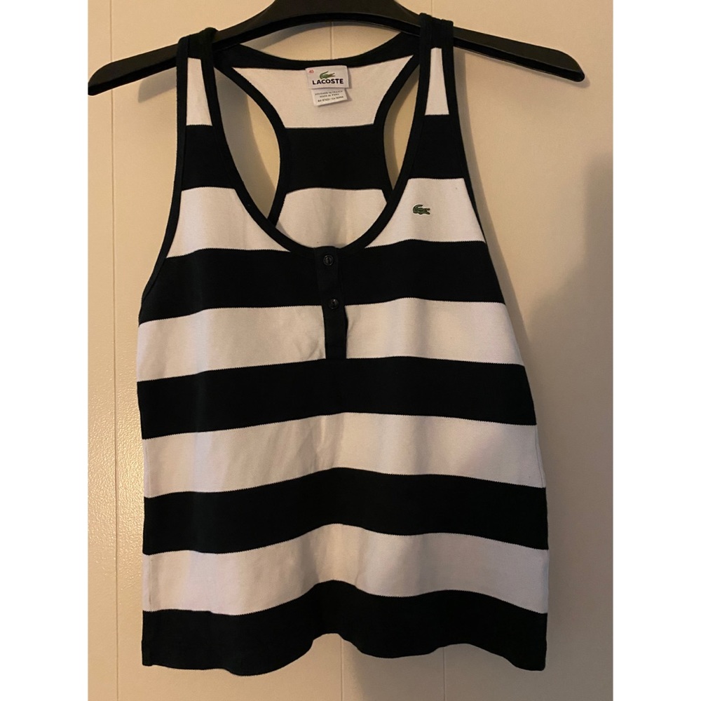 Lacoste halter striped tank top size 40 (US 8)
